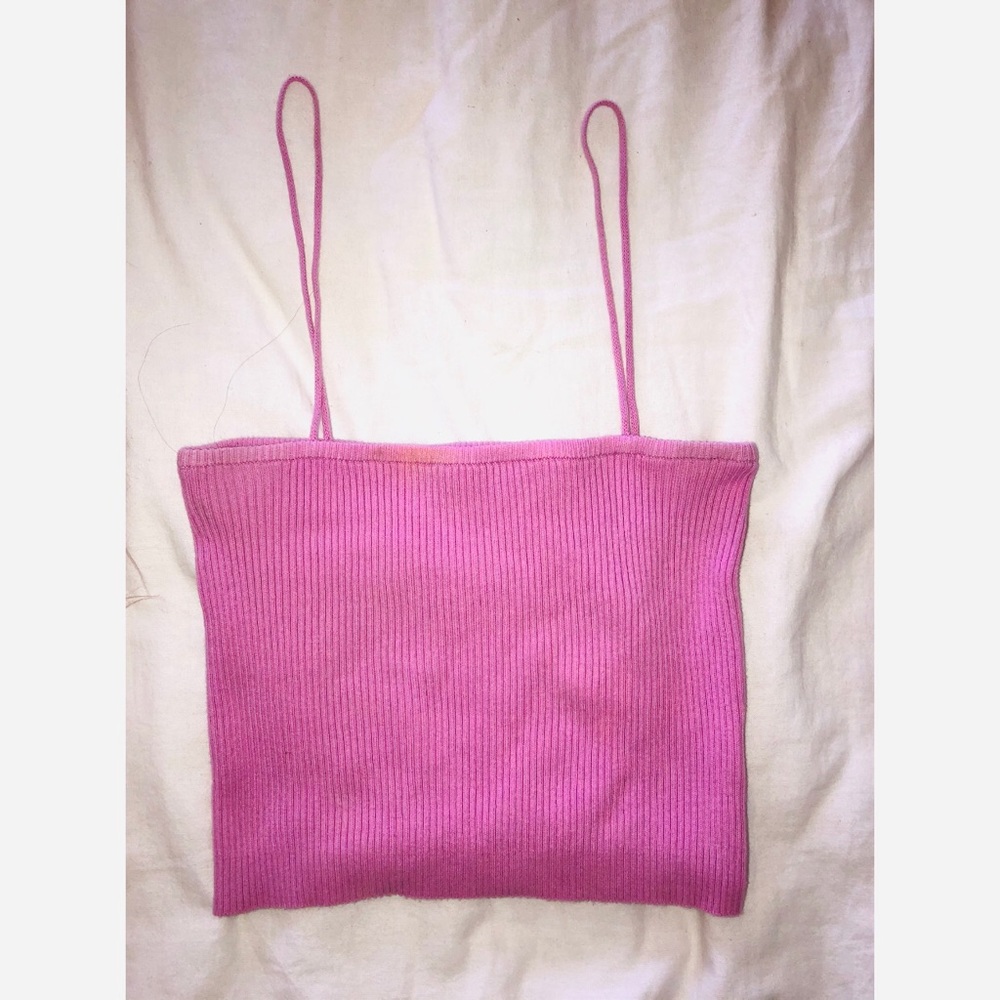 Brandy Melville Pink knit tank top